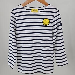 Saint James x Smiley Iconic Sailor Navy Striped Long Sleeve Shirt | Kid's 8